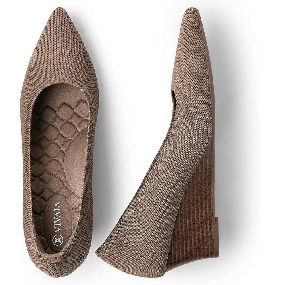 VIVAIA NEW Aria Wedge 2.0 Women's Pointed Toe Shoes Comfortable Heels sz 7-7.5